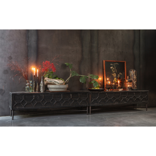 WOOOD tv meubel/ salontafel Bequest - Hout - Zwart - 50x160x45 - vtwonen shop