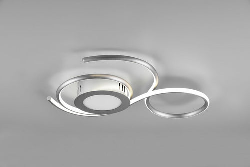 Trio Leuchten plafondlamp Jive - 2 lichts - 50  x 7   cm - mat chroom - vtwonen shop