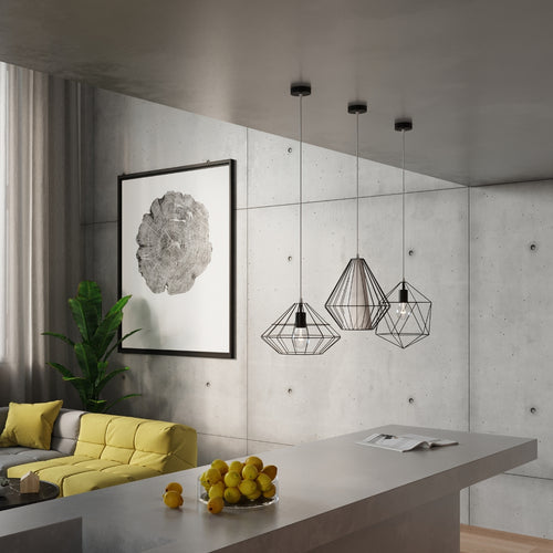 Sollux Lighting Hanglamp DEMI zwart - 28x28x130cm