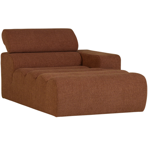 WOOOD chaise longue element arm rechts Novi - Polyester - Terra - 86x109x173 - vtwonen shop