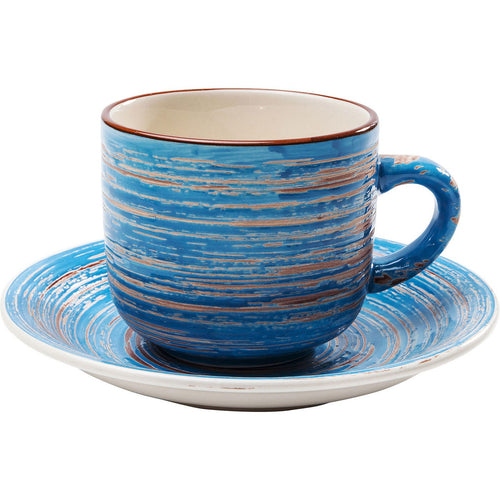 Kare Design Koffiemok Swirl blauw (4/Set) - vtwonen shop