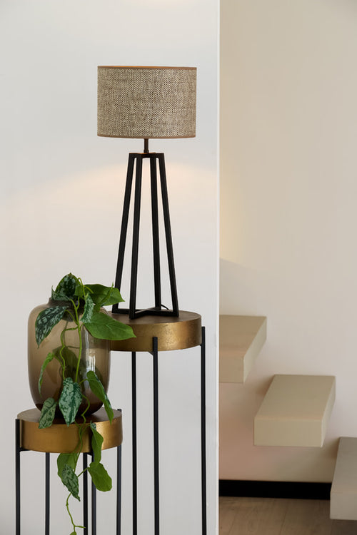 Light & Living lampenkap Saverna - bruin - 30x30x21 cm