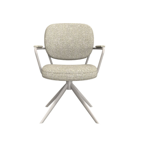 LABEL51 Eetkamerstoel Basel - Naturel Bouclé - Draaibaar - vtwonen shop