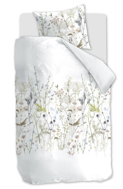 Ariadne at Home dekbedovertrek Flowers Flowers - 140x200/220 cm - wit - vtwonen shop