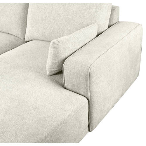 Furnhouse chaise longue bank rechts California - Crème wit - Stof - 105x305x85