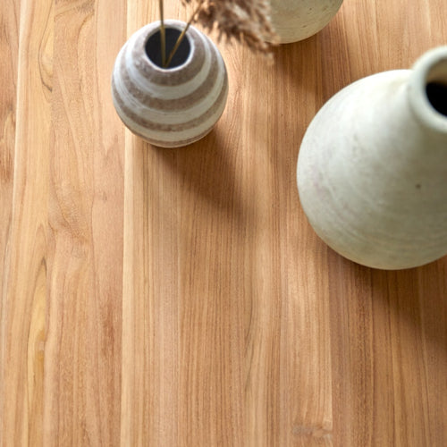 Tikamoon Minimalys - Massief teakhouten salontafel - Naturel - vtwonen shop