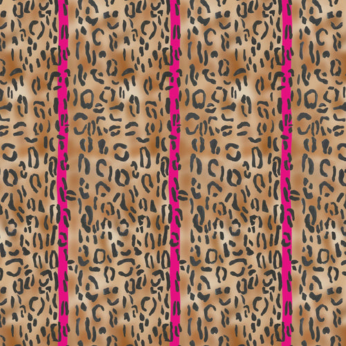 Catchii Behang Leopard print orange brown
