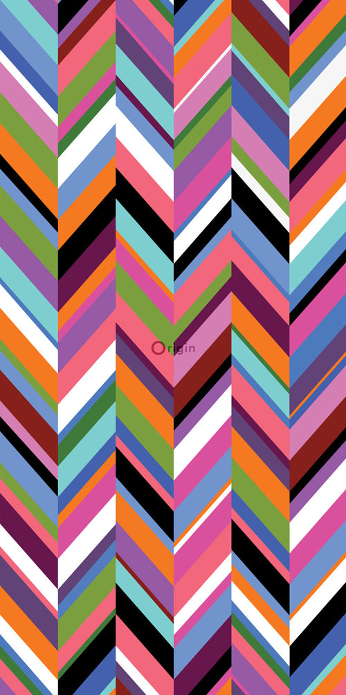 Origin Wallcoverings XXL behang zigzag motief meerkleurig - 50 x 900 cm - 357205 - vtwonen shop