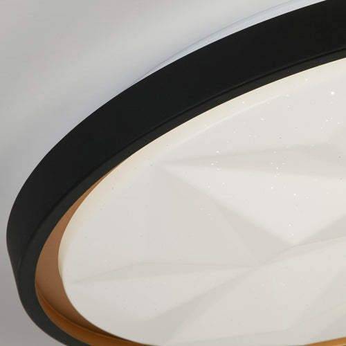 Searchlight Satellite LED-plafondlamp, zwart met stereffectdiffuser