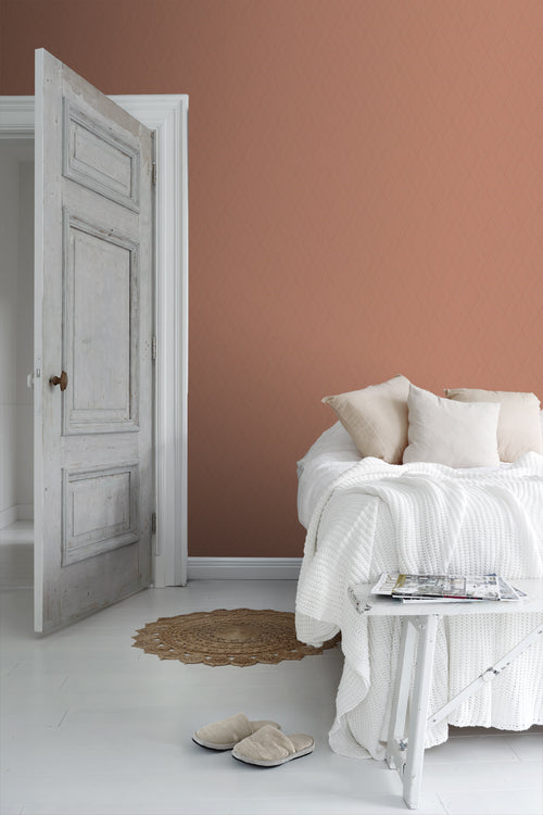 Borastapeter behang geometrische vormen terracotta - 53 cm x 10.05 m - 661001