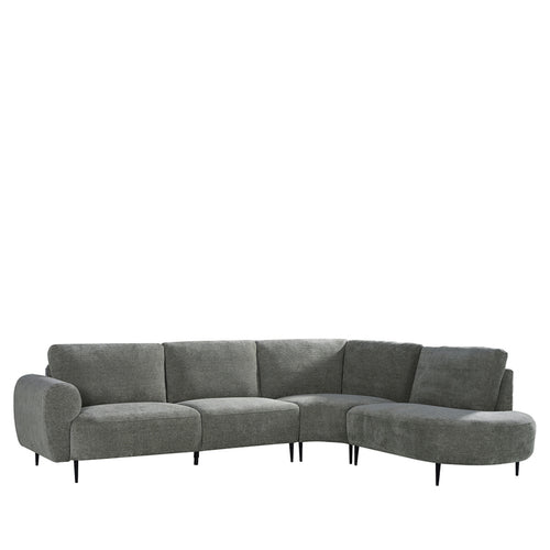 LABEL51 Hoekbank Milano Rechts - Grijs Stof - 300x232x72cm