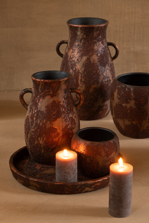 J-Line vaas Amphore terra - bruin - medium - 40 cm hoog - vtwonen shop