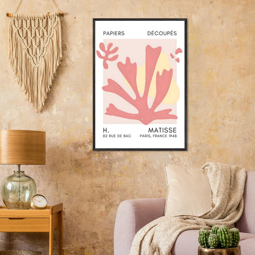 Artfulprints Poster Matisse – Abstract bloom taupe   - 70x100 cm - Taupe