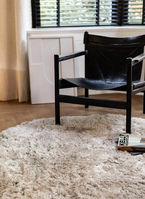 Interieur05 Rond Hoogpolig vloerkleed Fender wit/creme - 240 x 240 cm - vtwonen shop