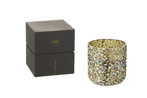 J-Line geurkaars Tender Rose - wax - groen - medium - 70U - vtwonen shop