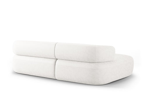 Micadoni linker hoekbank Jenny 5-zits, chenille lichtbeige - 145x225x73cm