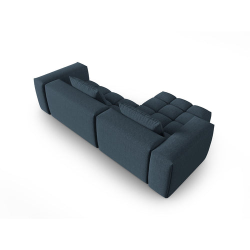 Cosmopolitan Design - Modulaire hoekbank links Verona 3-zits, structurele stof donkerblauw - 145x260x70cm