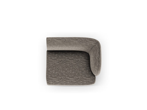 Micadoni rechter module Miley chenille grijs - 90x90x70cm