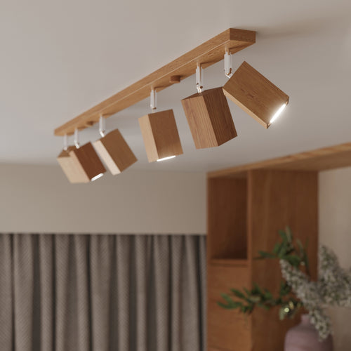 Sollux Lighting Plafondlamp KEKE 6 eik - 120x5x20cm