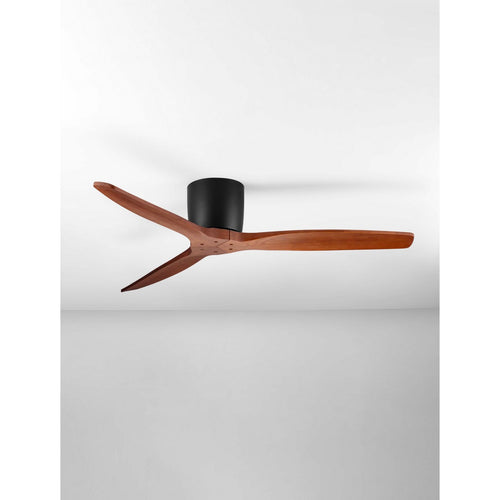 Nova Luce NINEMIA Plafondventilator Sandy Black, Donker Hout Sandy Black & Donkerhouten Bladen 6 Snelheden DC Motor 40W