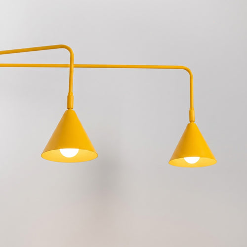 Sollux Lighting Wandlamp NOX 2 geel met schakelaar - 150x80x30cm