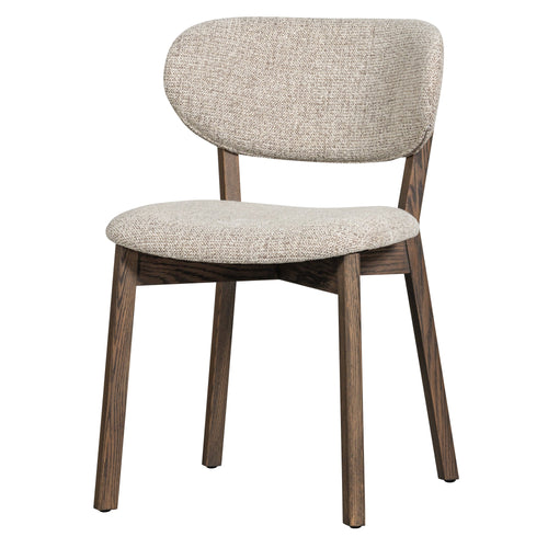 WOOOD eetkamerstoelen houten frame Udar - Donkerbruin - Set van 2