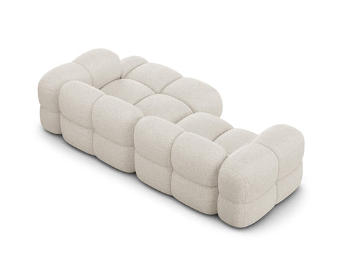 Cosmopolitan Design rechter hoekbank Loretto 3-zits, structurele stof beige - 147x250x68cm
