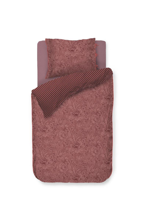 Pip Studio dekbedovertrek Casa Dei Fiori - 140x200/220 cm - steenrood