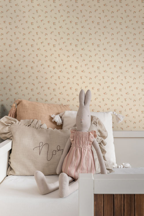 ESTAhome behang vintage bloemetjes beige - 53 cm x 10.05 m - 139834