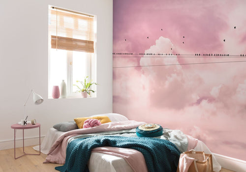 Sanders & Sanders fotobehang wolken roze - 400 x 250 cm - 612342 - vtwonen shop