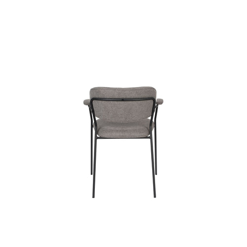 Housecraft Living Jolien Eetkamerstoelen armleuning Zwart/Grijs - Set van 2 - vtwonen shop