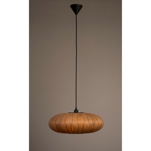 Dutchbone Bond Hanglamp Ovaal 50 cm Hout Naturel - vtwonen shop