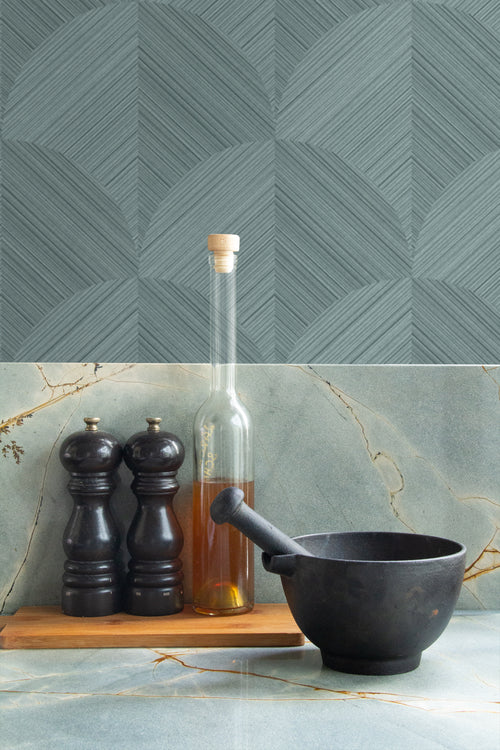 Origin Wallcoverings behang 3D-motief vergrijsd blauw - 0.53 x 10.05 m - 347938 - vtwonen shop