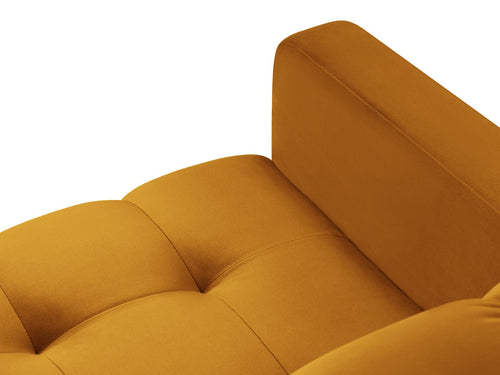 Cosmopolitan Design Fauteuil Bali flueel, geel - 96x87x75cm
