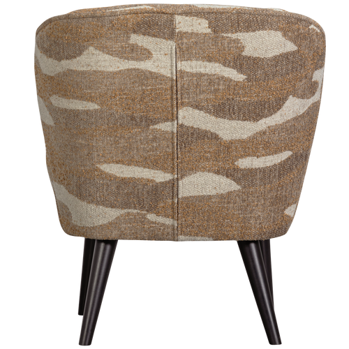 WOOOD fauteuil Sara - Geweven - Camouflage Dessin - Groen - 71x59x70 - vtwonen shop