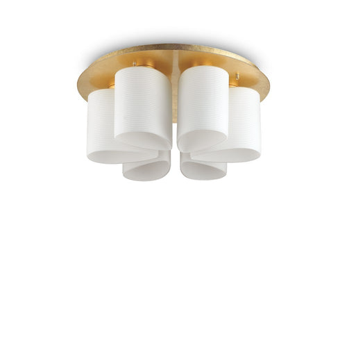 Ideal Lux DAISY - Binnen Plafondlamp 6 Lichts Plafondlamp Goud, E27