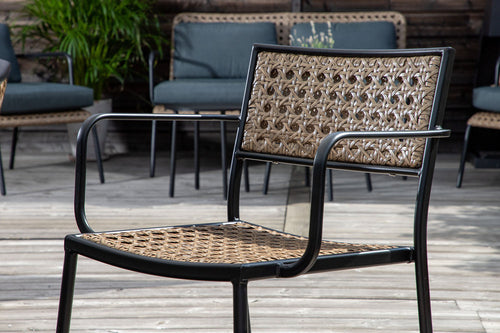 Rebellenclub Tuinstoel Clove - Set van 4 - Naturel Rattan - vtwonen shop