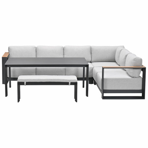 Garden Impressions lounge dining set Malakka valley sand - light teak look - 6-delig - vtwonen shop