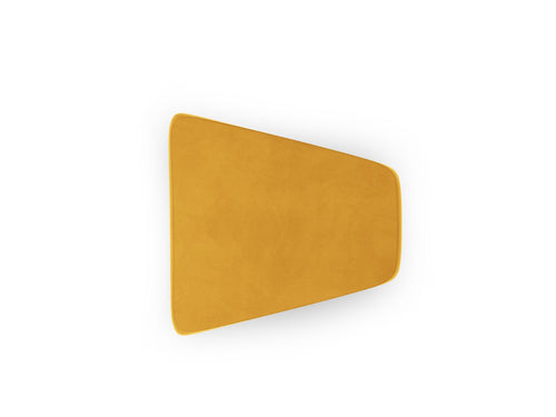 Micadoni Poef Miley flueel, geel - 79x88x40cm