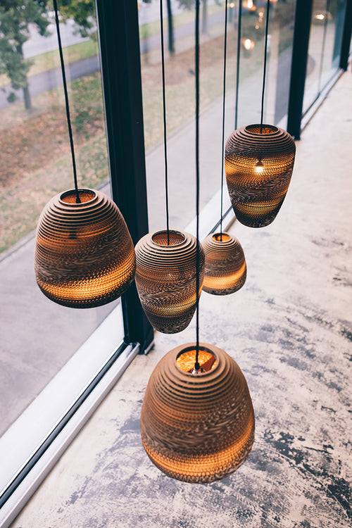 Think Paper hanglamp Baggy - 1 lichts - 29  x 200   cm - bruin - vtwonen shop