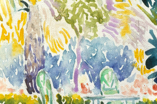 Canvas 60x40 Afdruk Schilders Tuin