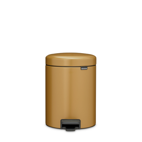 Brabantia NewIcon Pedaalemmer, 5 liter, kunststof binnenemmer - Warm Gold