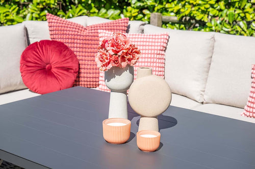 Sergio aluminium lounge-diningset - 8-persoons - links - zand - vtwonen shop