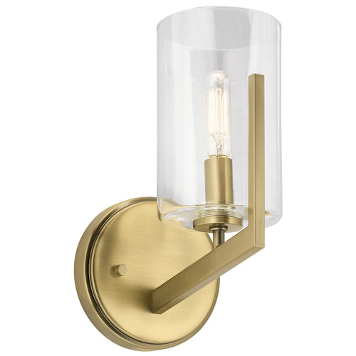 Elstead Kichler Nye Wandlamp geborsteld natuurlijk messing