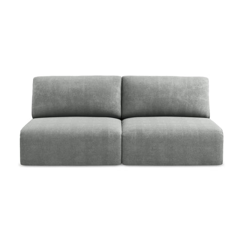 LaMiaSofa 3-zits slaapbank Ostia - chenille stof - grijs - 216x102x79
