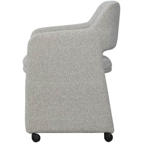 WOOOD eetkamerstoel met wieltjes Lyric - Polyester - Greige - 79x59x58 - vtwonen shop