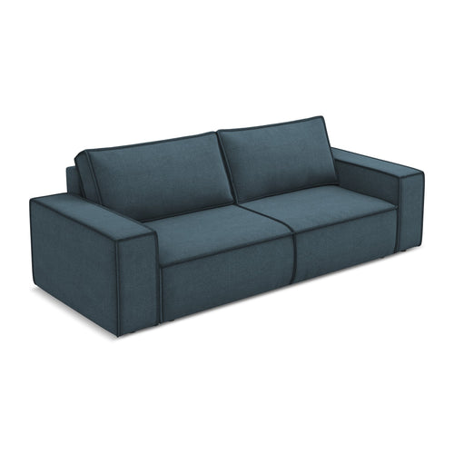 LaMiaSofa 3-zits slaapbank Livorno - textuurstof - jeans - 255x105x85