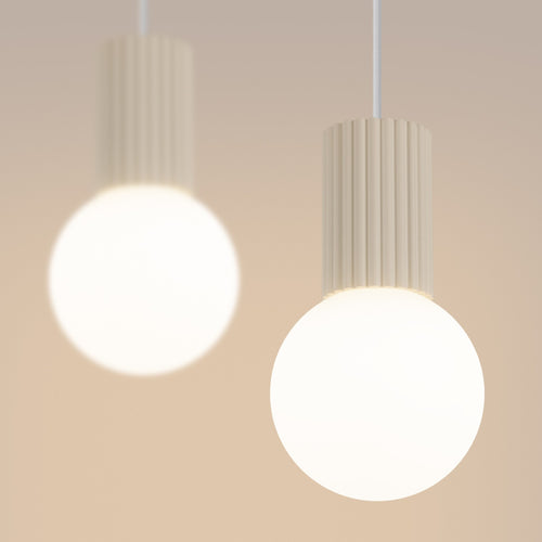 Sollux Lighting Hanglamp HALO 2L beige - 33,5x6x120cm