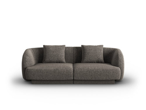 Cosmopolitan Design Bank Tulum 2-zits, chenille, grijs - 90x180x70cm