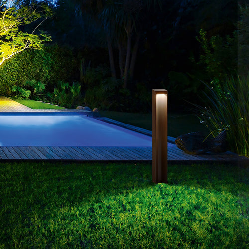 Ideal Lux KURT LED Outdoor Bollard Coffee, 4000K, IP54, niet dimbaar